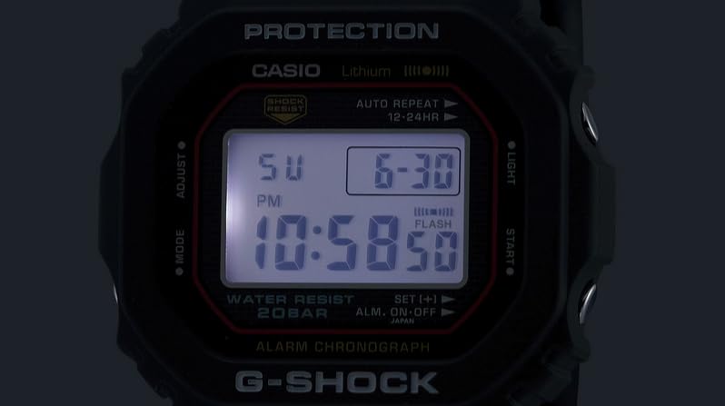 Casio Модель Первого Поколения Реплика Цифровой Квадратный Смоляной Ремешок Сделано в Японии G-Shock DW-5000R-1A [Б/У]