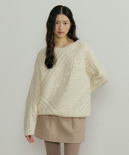 Lingseoul Рыбацкий Узел Вязаный - Слоновая Кость