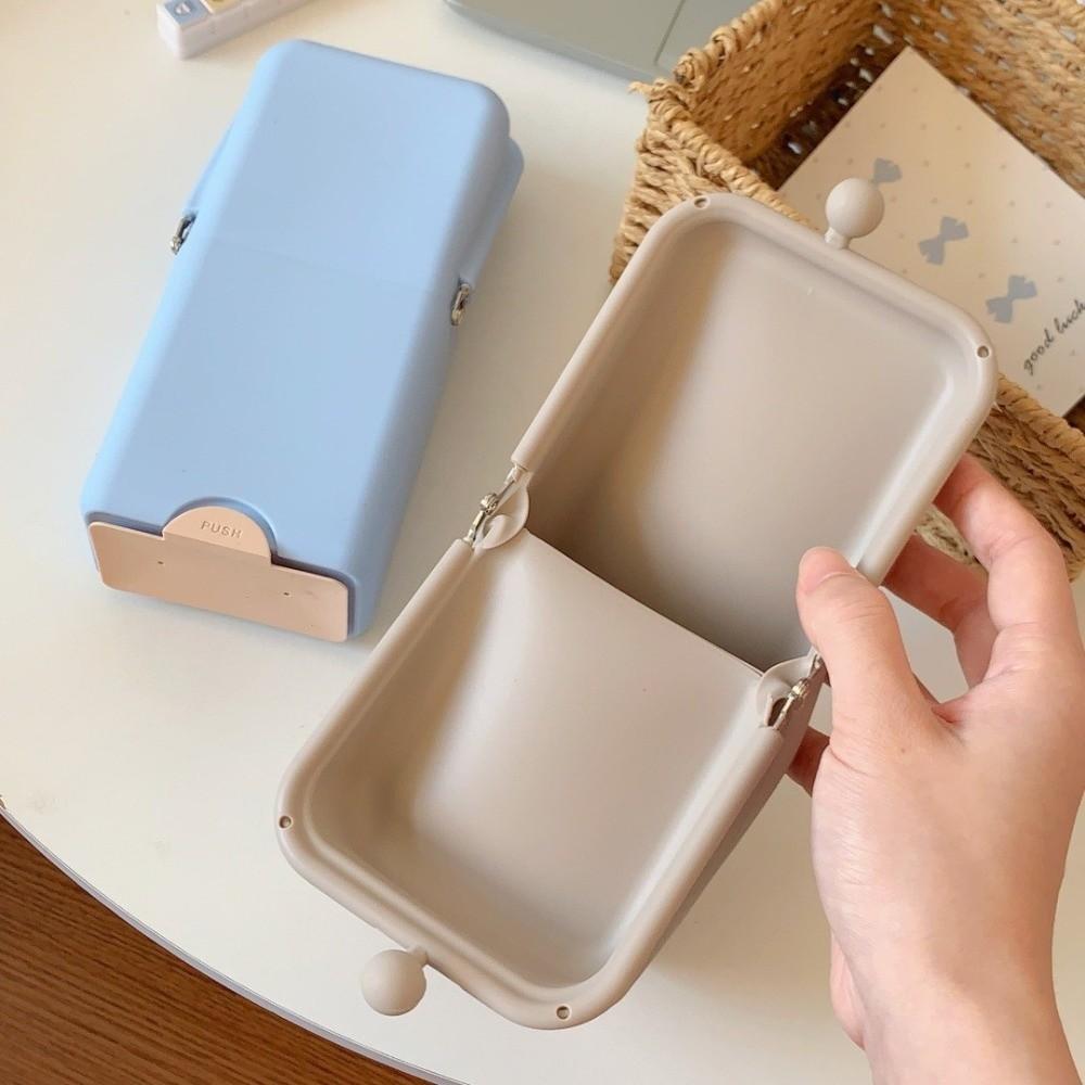 Standing Stationery Box Silicone Pen Organizer Durable Pencil Case Gift