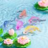 10Pcs/lot Multicolors Koi Fish Animal Miniatures Mini Figurine Fish Tank Fairy Garden Decoration Moss Terrarium Micro Landscape