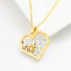 New European Style Personality Honeycomb Hollow Heart -Shaped 925 Sterling Silver Jewelry Creative Bee Pendant Necklaces N223