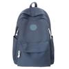 Simple Solid Color Student Lightweight Backpack With Plush Pendant For School