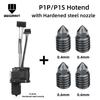 For Bambu Lab X1C P1P P1S Complete Hotend Print Head with Fan Thermistor Ceramic Heater 0.4mm Hardened steel nozzle For Bambulab