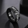 Spinner Rotating Punk For Teens Korean Finger Rings Men Rings Twist Chain Women Anxiety Rings