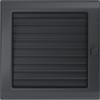 Vent Cover 22x22 Graphite with Blinds