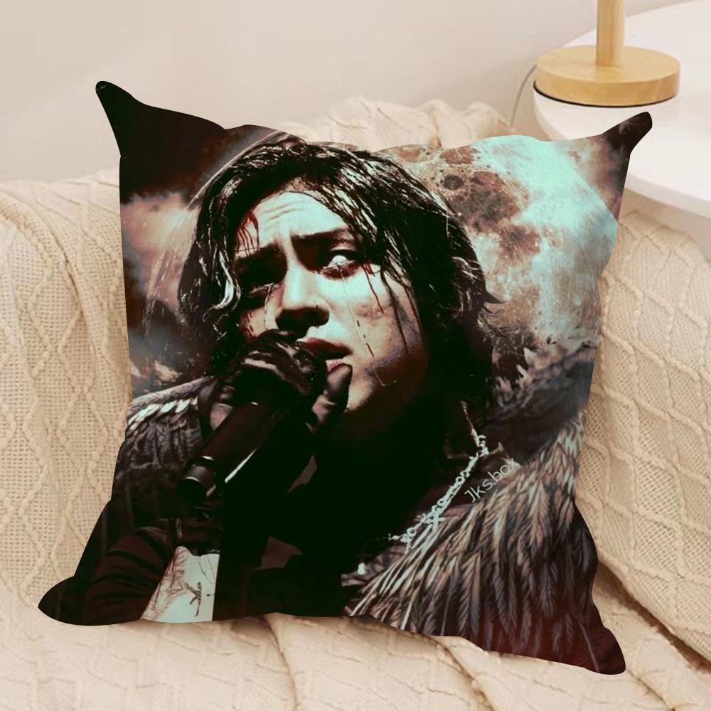 DDPR Ian Saint Cushion Cover Silky Short Plush DoubleSided Printed Pillow Case for Sofa All Seasons Home Decor Gift