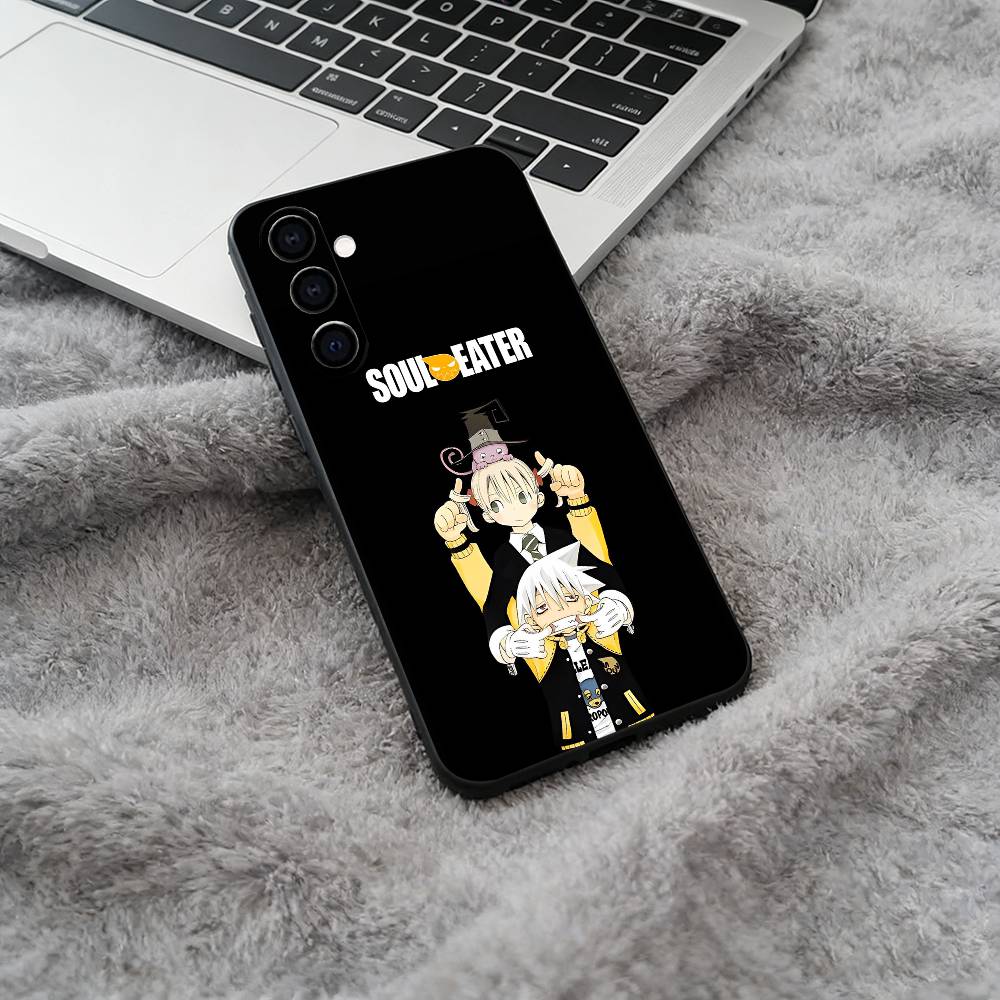 Anime-S-Soul -E-Eater Soft Silicone phone Case for Samsung Galaxy A73/A71/A72/A70/A53/A52/A51 - Black