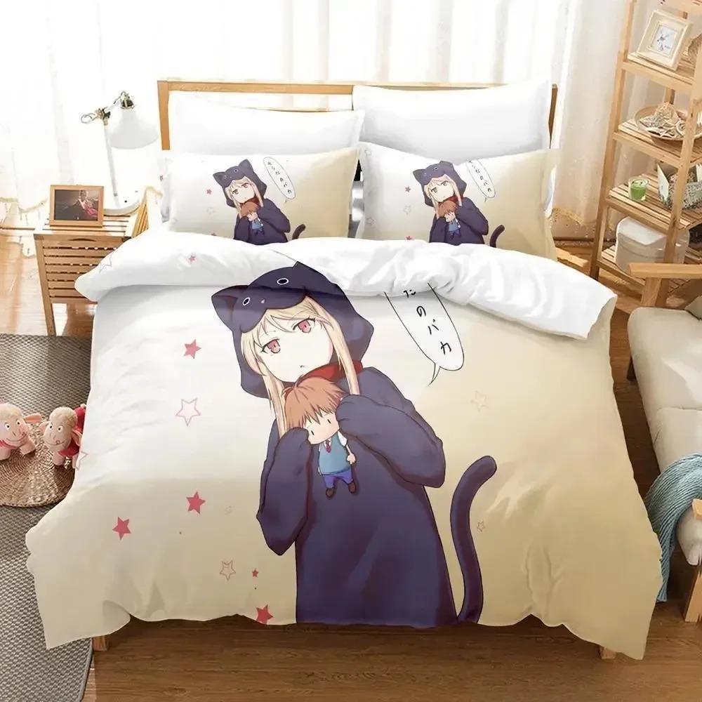 Постельное белье Pet Girl Of Sakurasou Односпальное Полуторное Двуспальное Евро King Size Комплект постельного белья для спальни взрослого ребенка Пододеяльники 3D Аниме Кровать