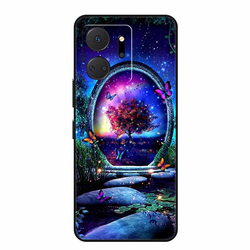 Чехол для телефона Honor X7a Задняя крышка Чехол X 7 a Coque Ударопрочный Черный Силикон Мягкий Funda Для Honor Play 7T 7 T Чехол Play7T Capa