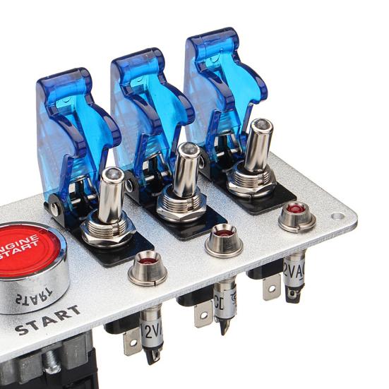 12 В автоматический светодиодный гоночный автомобиль, зажигание двигателя, включение/выключение, кнопочный тумблер, панель