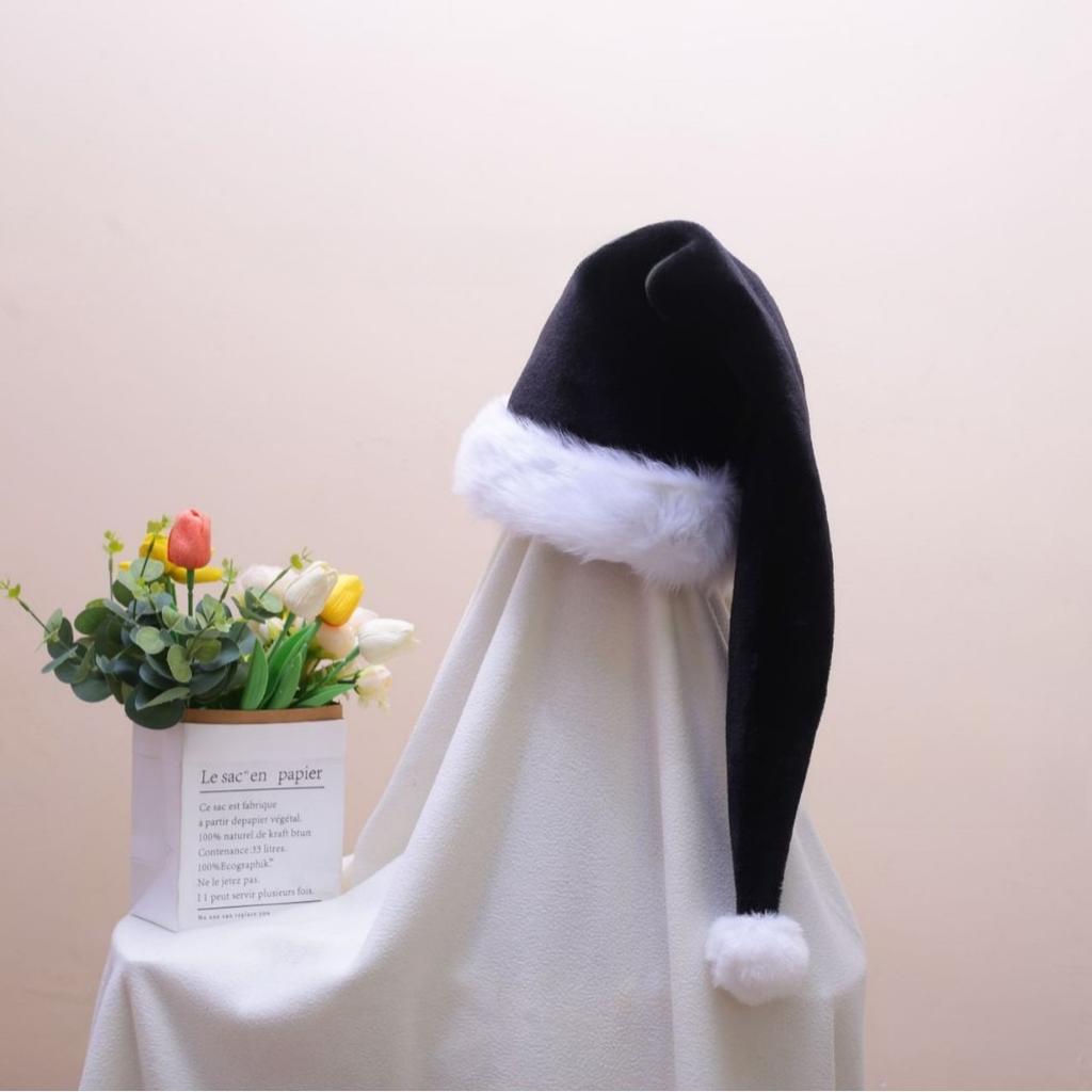 Шапка Санты с длинным хвостом, Доступно несколько цветов, Забавная рождественская шапка для рождественской вечеринки, Праздничное украшение, Подарок для взрослых и детей