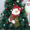 Christmas Stocking Lovely Snowman Santa Patterns For Xmas Tree Hanging Stocking Pendant Candy Gift Bag Christmas Ornament