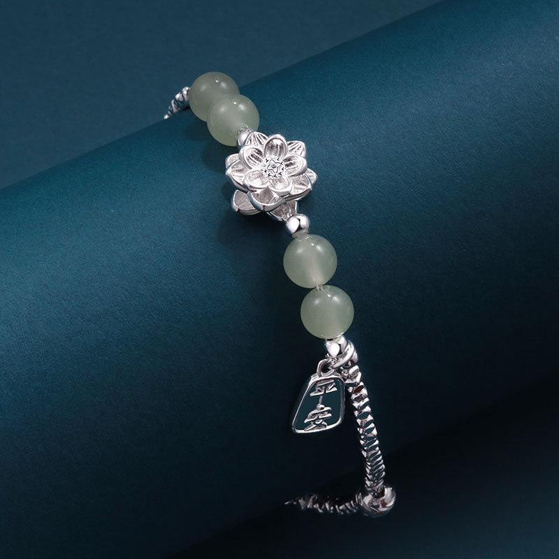 New Chinese Light Luxury Broken Lotus Beaded Bracelet For Women Niche Exquisite Versatile Good Luck Jewelry Accessory