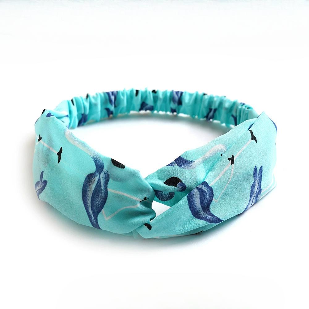 Перекрещенная повязка на голову, шифоновая маленькая цветочная маленькая свежая повязка на голову женская эластичная повязка на голову аксессуары для волос, головной убор