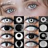 1 Pair Halloween Contact Lenses for Eyes Cosplay Lenses Anime Lenses Anime Accessories Lenses Black Lenses White Lenses