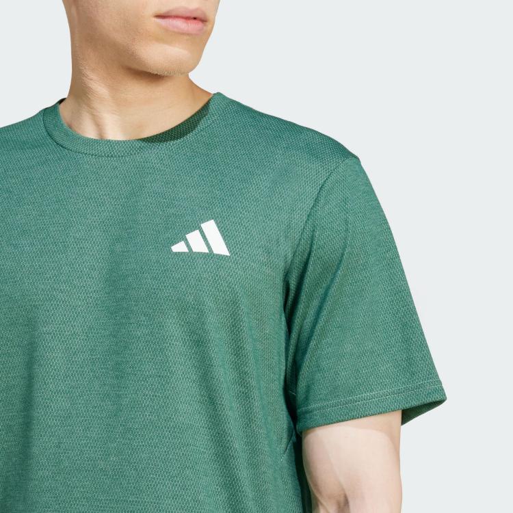 adidas Базовый тренировочный топ Feelready Новинка Футболка Серебристо-зеленый Мужской JD0174