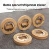 10 шт. бамбуковых магнитов для открывания бутылок 2,4x2,4 дюйма, магнит на холодильник, украшение для бара, открывалка для пива, многофункциональный кухонный инструмент, наклейка на холодильник