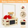 Деревянный ящик для детского душа Шкаф Корзина для подарков на детский душ с ручкой Деревянный ящик для хранения детских вещей Корзина Декоративная коробка для детской одежды