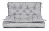 Garden Cushion for Bench with High Side and Piping, Swing, Waterproof with Strings Tied + Small Cushions