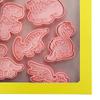 8PCS 3D Embossed Details Dinosaur Cookie Cutter PP Cookie Cutter Set Baking Kit  Kids DIY Desserts