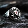 Stainless Steel Templar Crusader Men's Ring