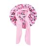 Boy Girls Flower Printed Band Bow Satin Bonnet Hair Beanie Shower Cap Sleep Hat