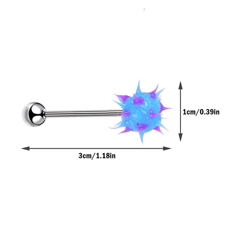 5/10 шт. языковые бруски из нержавеющей стали, кольца со штангой, смешанные ювелирные изделия для пирсинга шариков