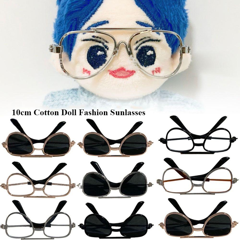 Mini Plush Doll Accessories Cute Heart Frame Plush Doll Eyeglasses For 10cm Dolls Glasses Clothes