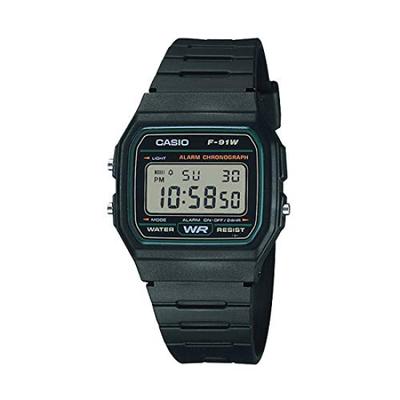 Кварцевые часы F-91W-3 Унисекс Дешевые Casio Черные