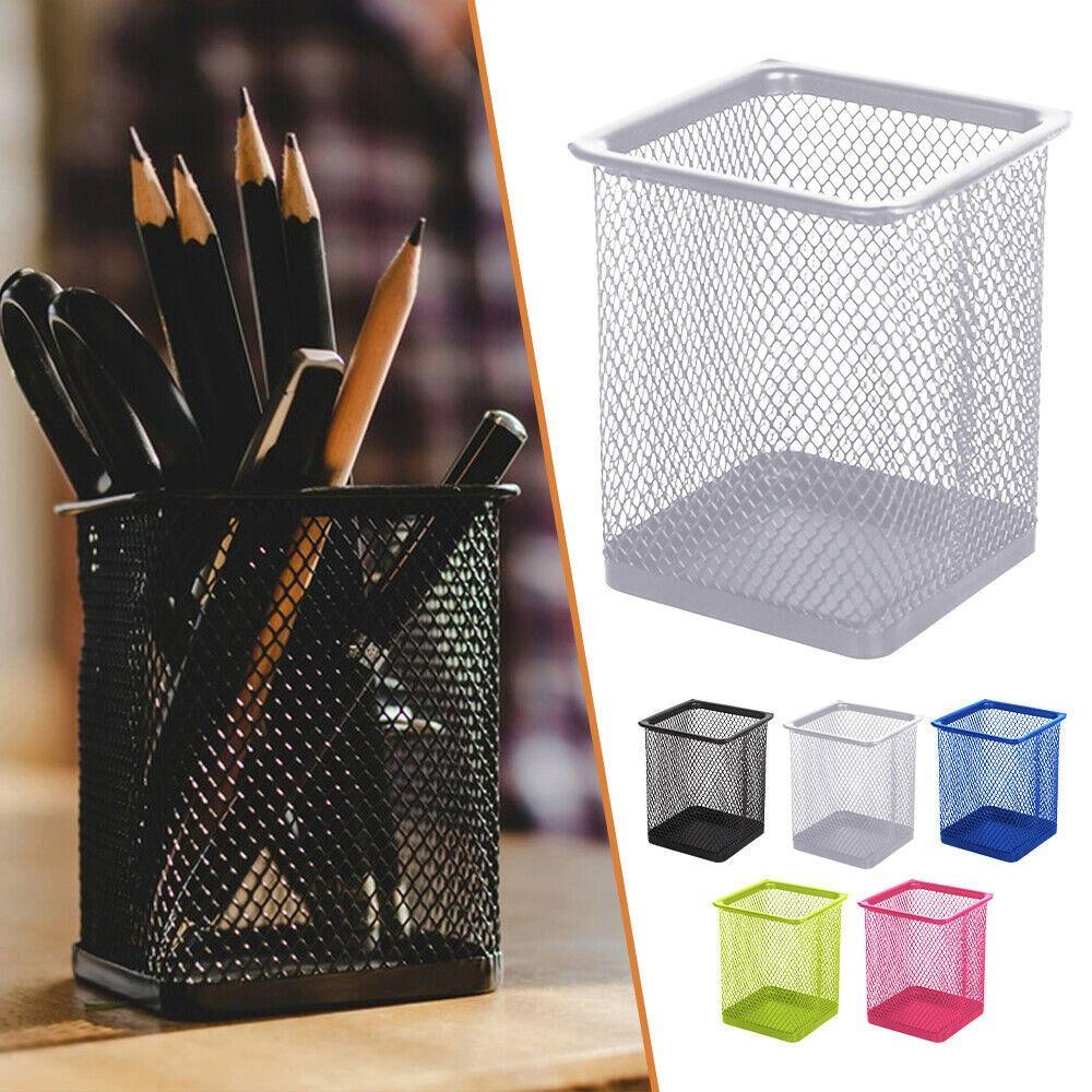 Круглый/Квадратный Офисный/Школьный Органайзер для хранения карандашей и канцелярских товаров Сетчатый стакан для ручек Чехол для хранения Подставка для ручек