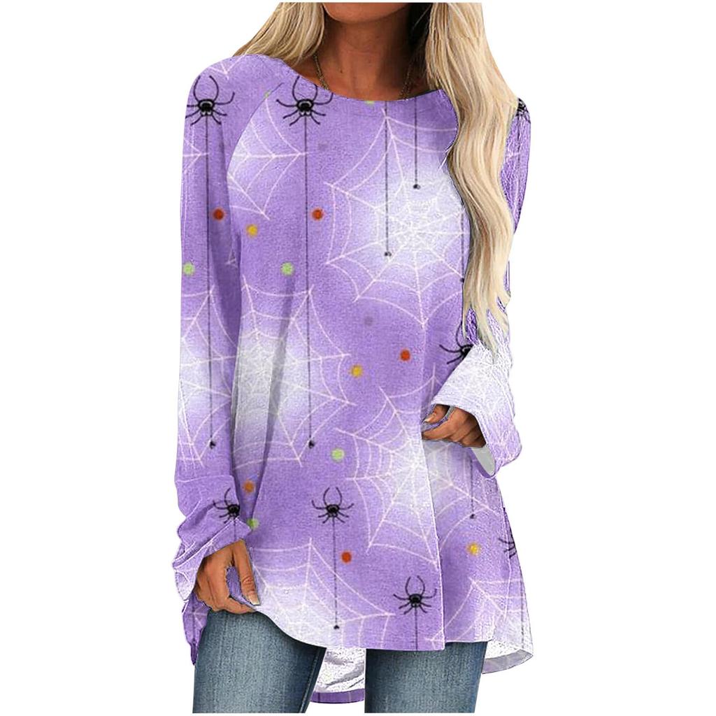 Футболка с принтом «Страшный Хэллоуин», паутина, руки на кладбище, 3D-принт, женские футболки с длинным рукавом, уличная одежда, женские туники, футболки, топы, одежда