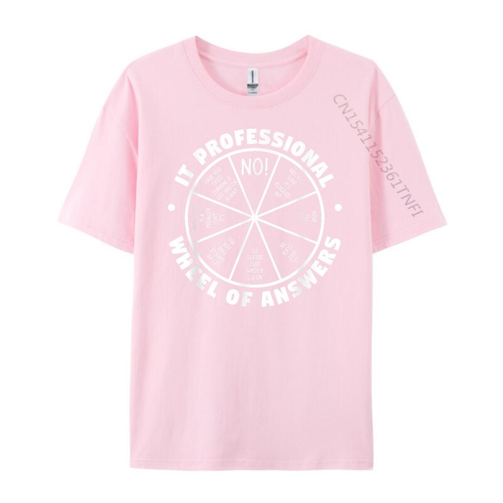 It Professional Wheel Of Answers Computer Tech Support Unisex Graphic Tees Cotton Comfort Sale Tops T Shirt Luxury