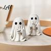 Collectible Art Figurines Halloween Ghost Figurine Resin Spooky Cute Statue Funny Creepy Fun Desk Accessories Tabletop Ornament for Home Shelf Party