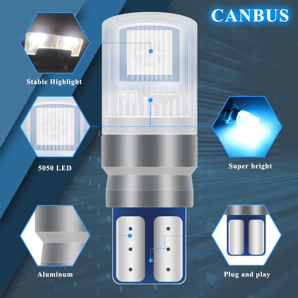 T10 W5W LED RGB 194 168 5050 SMD with Remote Controller Canbus Car Dome Reading Light Automobiles Wedge Lamp Clearance Lights