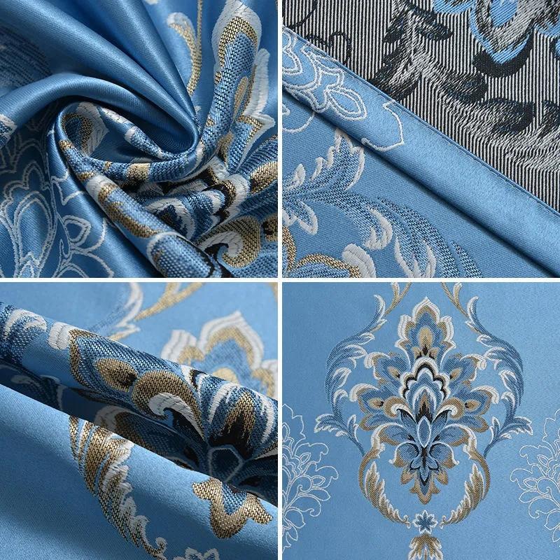 Занавеска для дома, затемняющая занавеска для гостиной, французская занавеска на окно, разделенный балкон, солнцезащитный крем, утолщенные жаккардовые шторы, карниз