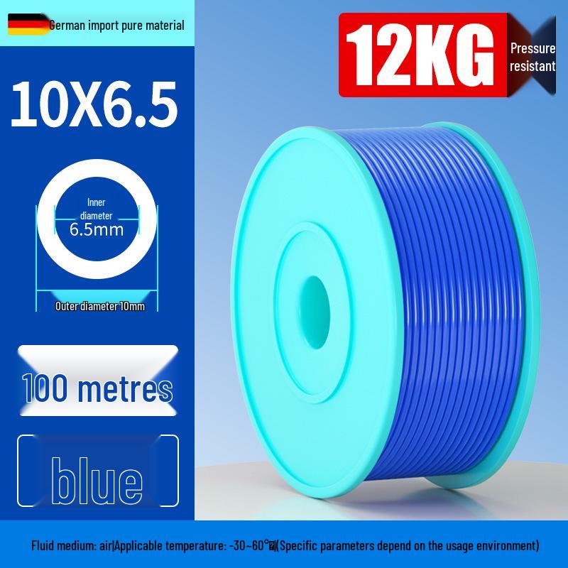 High-Pressure PU 8mm Pneumatic Air Compressor Hose, Transparent, Available in 10/6.5mm and 4/6/12/14/16mm Sizes