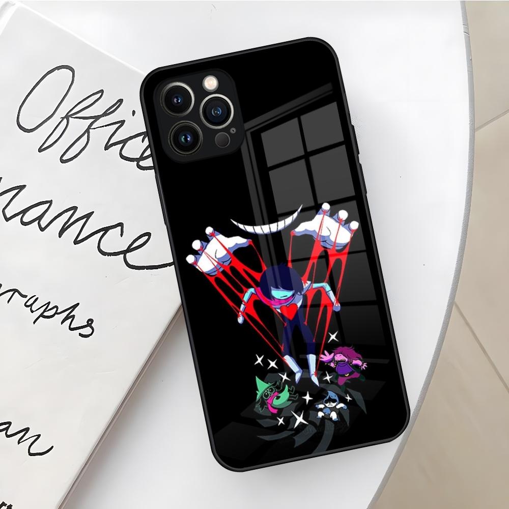 Чехол для телефона Deltarune для Iphone 17 16 Air 15 14 12 11 13 Pro Max Mini X Xr Xs Se Стеклянная крышка Puls