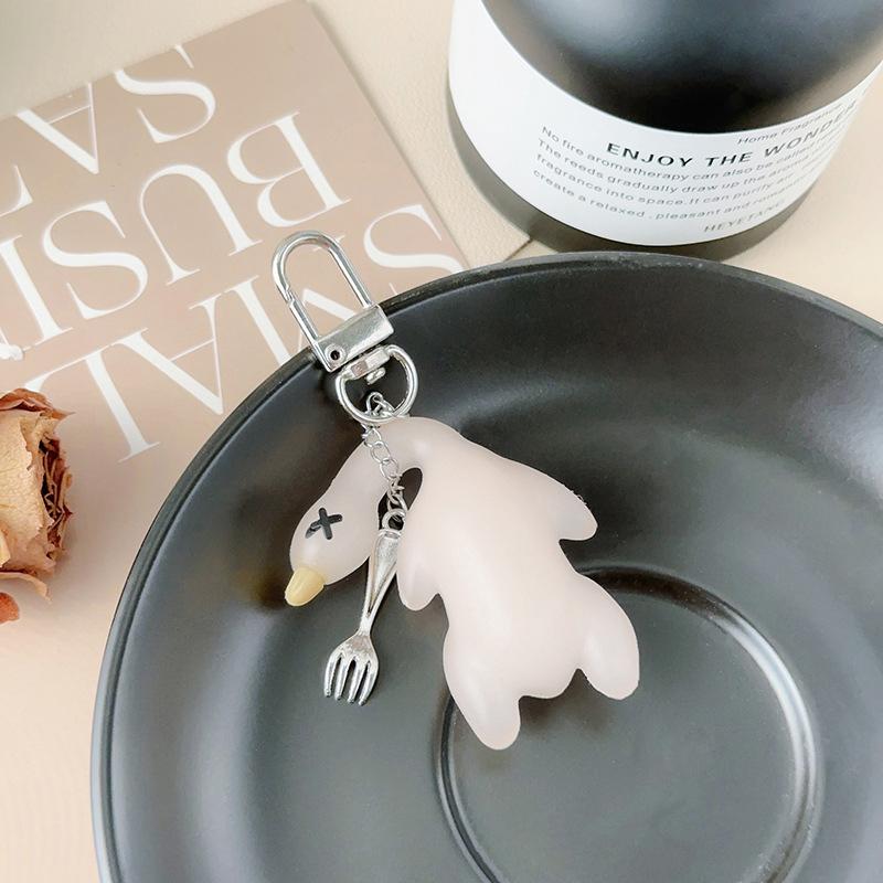 Креативный меняющий цвет жареный утенок телефон шнурок брелок забавный индивидуальный брелок автомобильный держатель ключей милый кулон на сумку милые подарки