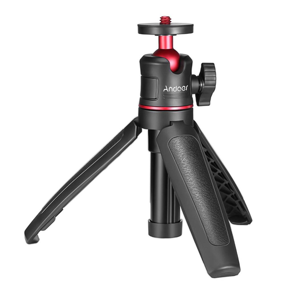 Andoer MT-08 Мини-выдвижной настольный штатив, портативный кронштейн для фотосъемки, подставка с гибким