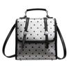 2025 new small fresh and sweet handbag backpack women's polka dot multi-purpose bag versatile contrasting color shoulder messenger bag