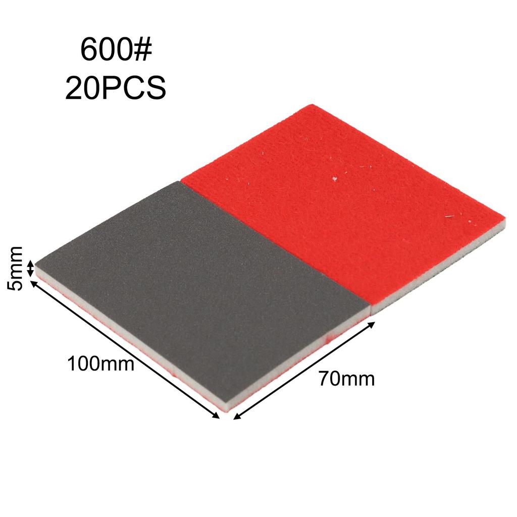 20 шт. Поролоновая наждачная бумага с ворсом, набор для шлифовки, зернистость 180-2500, гибкая шлифовальная подушка, полировальный абразивный инструмент, наждачная бумага