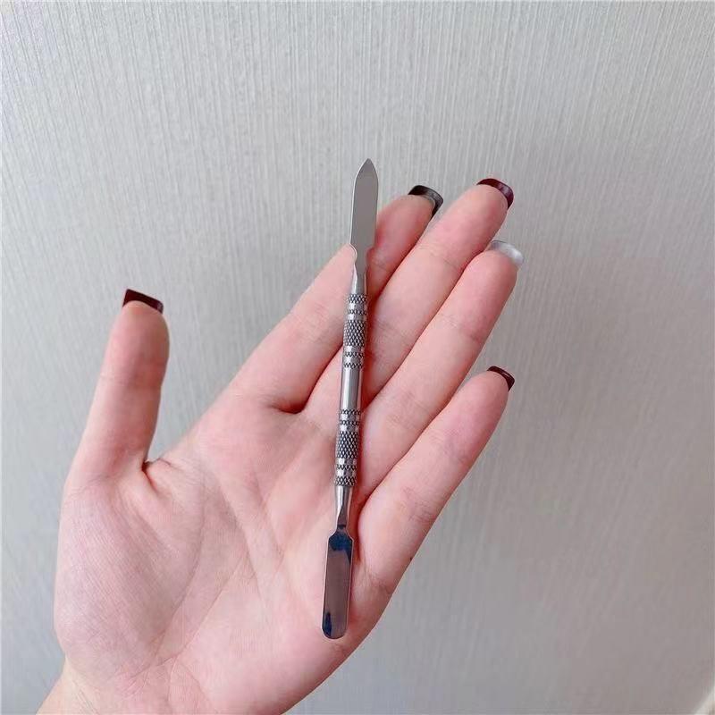 Набор палитра для смешивания макияжа из нержавеющей стали и шпатель – кольцо для тональной основы/консилера.