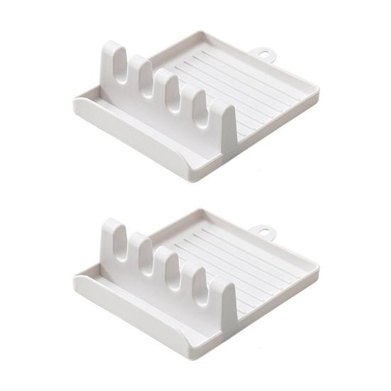 2 шт. стойка для хранения, прочная, легко чистящаяся, утолщенная, с отверстием для подвешивания, гладкая поверхность, органайзер с крышкой-ложкой