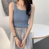 Women Crop Tops Strapy Casual Camis Sleeveless Tank Tops Cute Casual Tops Plain Camis Square Tops for Women Haut Femme Tanks Camis