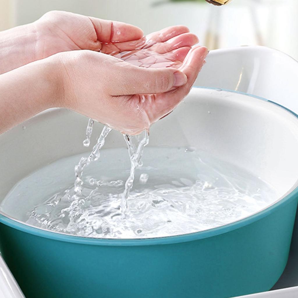 Раковина пластиковая утолщенная многоцелевая ванна для умывания лица стирки одежды ног белого цвета