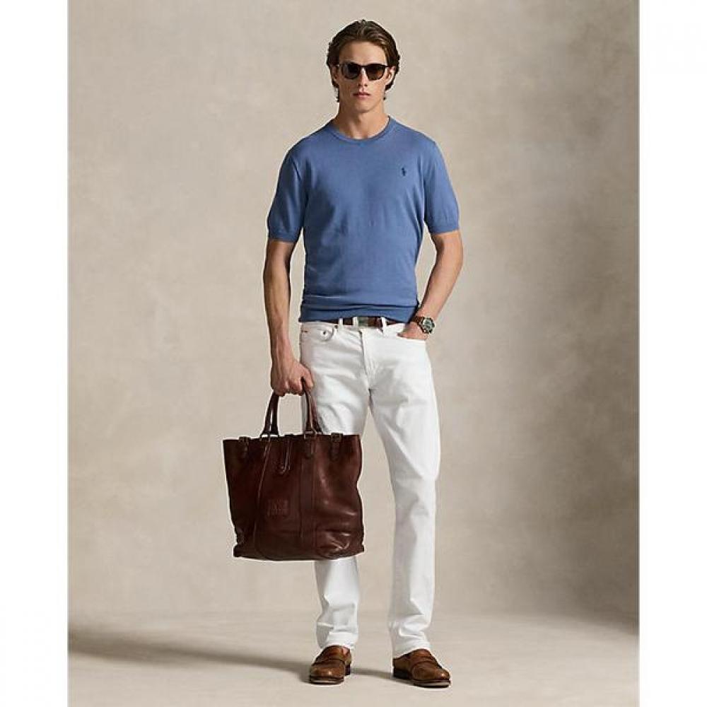 Polo Ralph Lauren Мужской хлопковый свитер с круглым вырезом и коротким рукавом Mnposwe1n820082400
