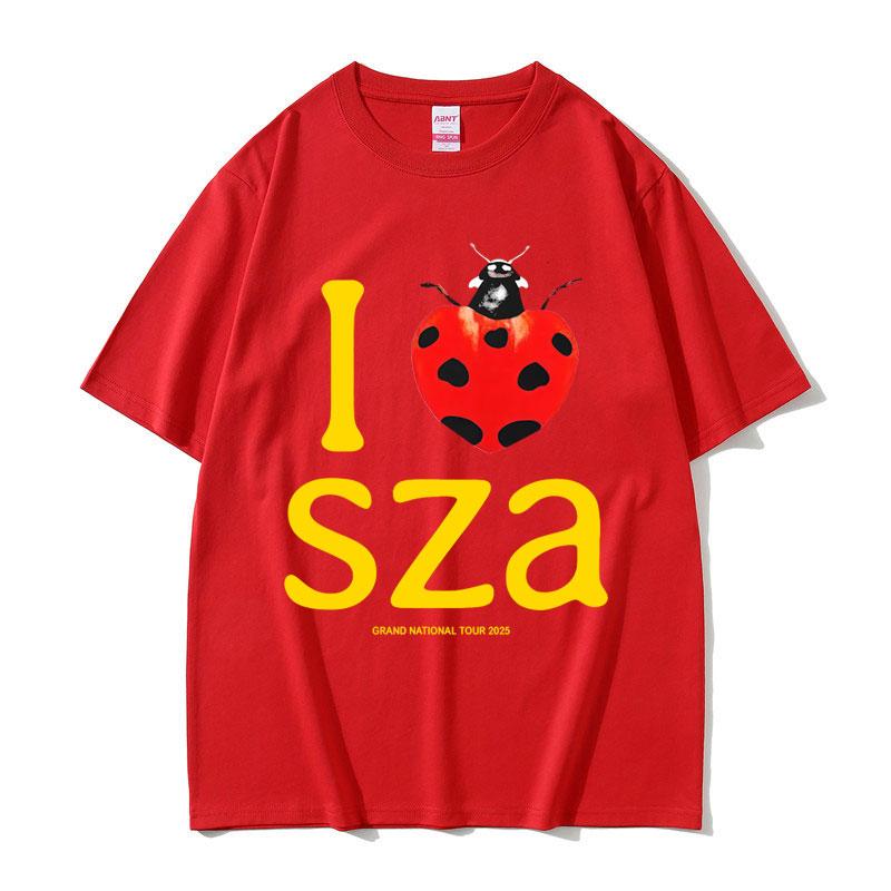 I Love SZA Grand National Tour 2025 Graphic Tshirt Unisex Women Hip Hop Oversized Tshirts Unisexs Casual Cotton Vintage T Shirts