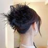 Large Feather Bow Mesh Hair Clip for Volume