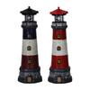 Lighthouse Figurine with Solar Powered Light Height 37.5cm with Rotating Beacon