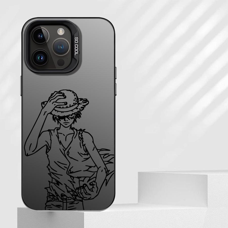 Чехол для телефона iPhone 16e 11 12 13 Pro Max 14 15 16 Plus Мягкий чехол One Piece Луффи из Соломенной Шляпы